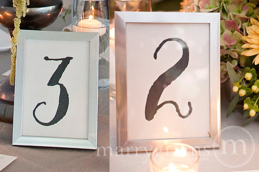 Numerical Wedding Table Number Signs Thick Style
