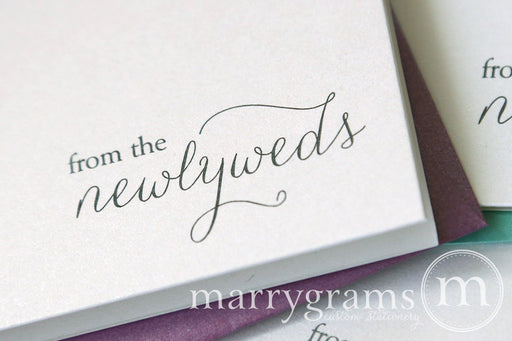 From The Newlyweds Wedding Thank You Card Thin Style