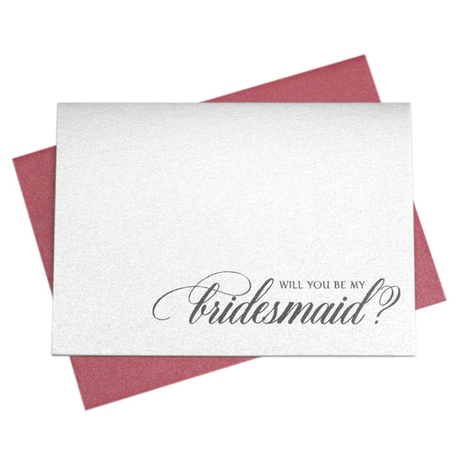 Will You Be My Bridesmaid Proposal Card Calligraphy Style